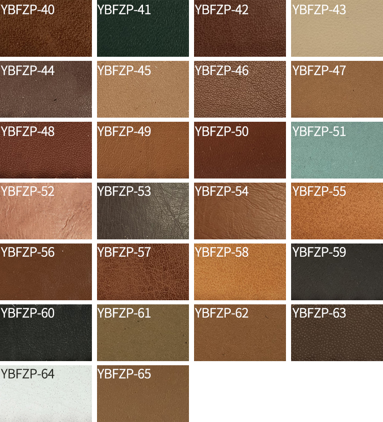 leather color chart